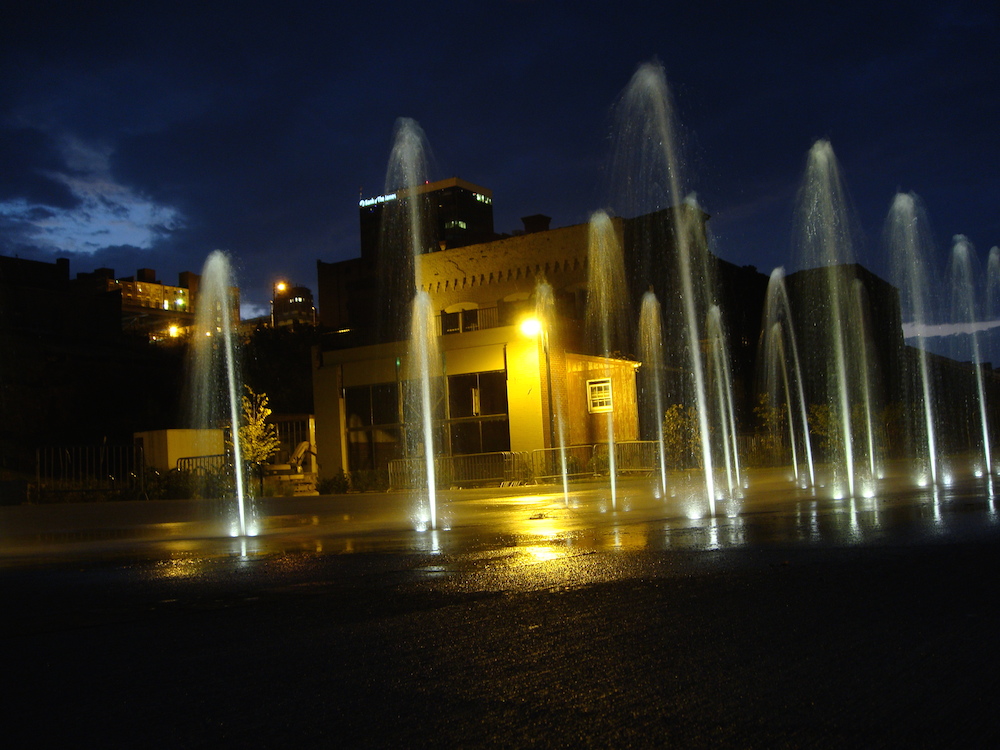 Riverfront Park Fountain at night
